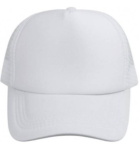 Baseball Caps Personalized Unisex Mesh Baseball Cap Custom Your Own Design Logo Text Photo Hat - White - CH182T0OG9G $10.68