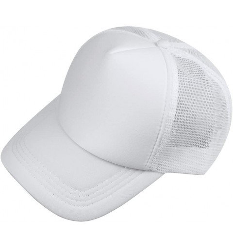Baseball Caps Personalized Unisex Mesh Baseball Cap Custom Your Own Design Logo Text Photo Hat - White - CH182T0OG9G $10.68