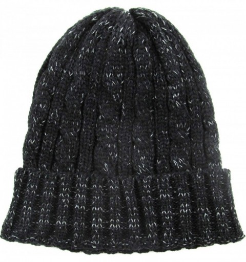 Skullies & Beanies Men Women Knit Winter Warmers Hat Daily Slouchy Hats Beanie Skull Cap - 1.1) Heather Black - C911PIXOVID $...