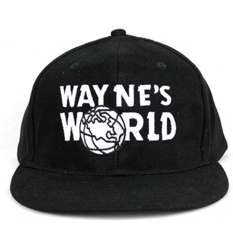 Baseball Caps Wayne's World Cap Free Size Black Wayne - CI125FRIZG5 $12.52