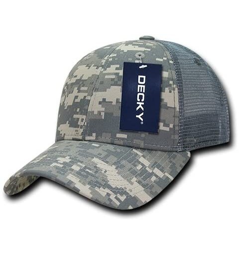 Baseball Caps Structured Camo Trucker Cap- Army Combat Uniform - CO12D82C7M7 $11.33