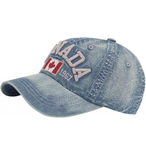Baseball Caps Canada Vintage Denim Jeans Dark Washing Club Ball Cap Baseball Hat Truckers - Blue - C0187OUYS3H $13.89