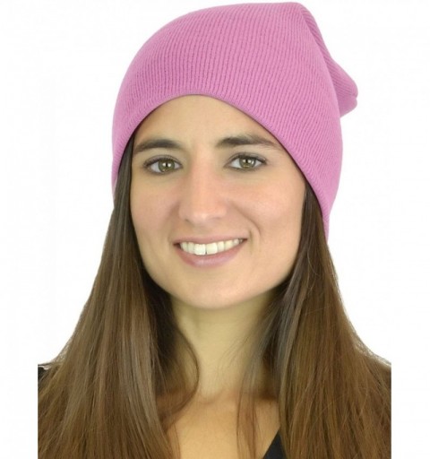 Berets Women's Without Flower Accented Stretch French Beret Hat - Pink-iv - C6125QXXOEV $10.12