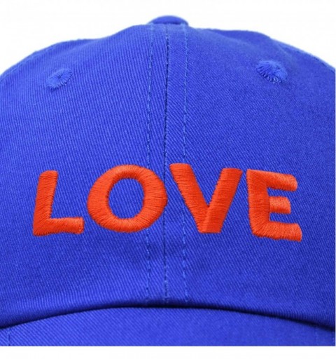 Baseball Caps Custom Embroidered Hats Dad Caps Love Stitched Logo Hat - Royal Blue - CU18M7YMSCR $9.66