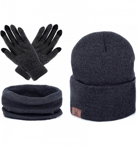 Skullies & Beanies Unisex Winter Warm Beanie Hat - Dark Gray - CC188QTOS3W $17.19