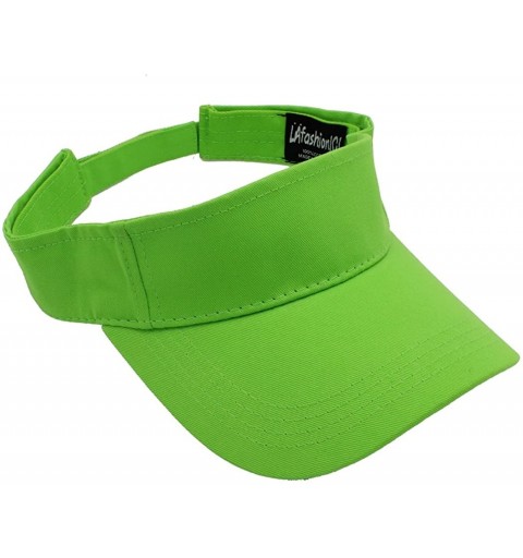 Baseball Caps Sun Sports Visor Hat Cap - Classic Cotton for Men Women - Lime - CN12O6C2WXO $10.25