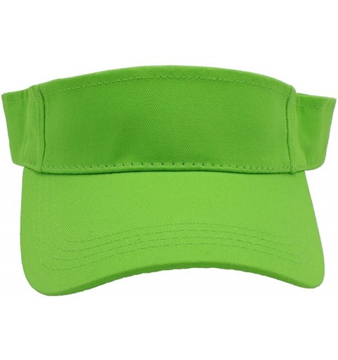 Baseball Caps Sun Sports Visor Hat Cap - Classic Cotton for Men Women - Lime - CN12O6C2WXO $10.25