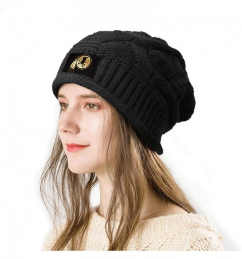 Skullies & Beanies Trendy Winter Warm Beanies Hats for Mens Women's Chunky Soft Stretch Knit Beanie Sports Knit Cap - Black-2...