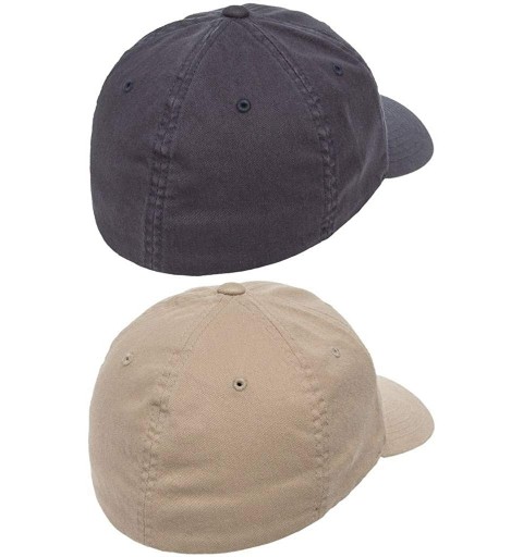 Baseball Caps Flexfit Garment Washed Cotton Dad Hat - Low Profile- Stretch Flex Fit Ballcap w/Hat Liner - 2-pack Navy & Khaki...