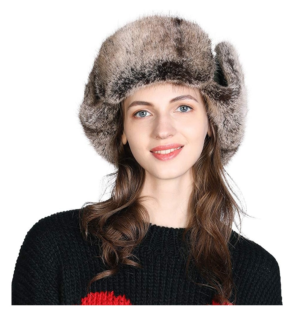 Stylish Plaid Winter Wool Trapper Faux Fur Earflap Hunting Hat Ushanka ...