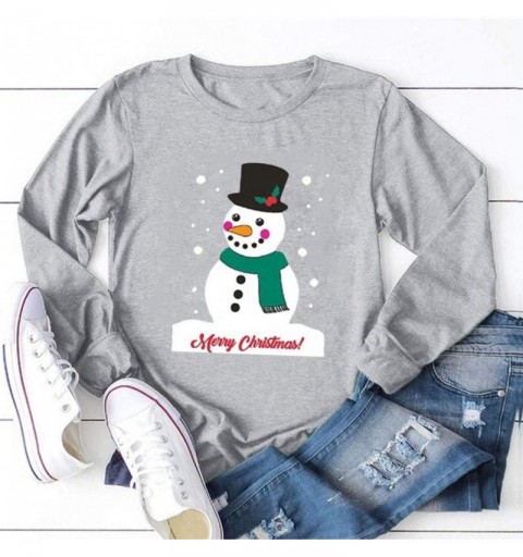 Cold Weather Headbands Womens Christmas Snowman Pullover - Ai - CJ18AE73ZKW $9.98