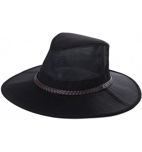 Sun Hats Packable Unisex Fishing Sun Hat Outdoor Safari Panama SPF 50 Travel for Men Women 56-61cm - Black_99069 - CM18E4TRGS...