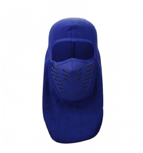 Balaclavas Unisex Ski Mask Winter Outdoor Sports Patchwork Windproof Motorcycle Helmet Fleece Warm Face Masks Shields - Blue ...