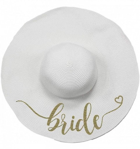 Sun Hats Paisley Box Bride Floppy Hat - Bride (White) - CB18QO2IRKG $22.20
