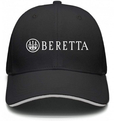 Baseball Caps Dad Beretta-Logo- Strapback Hat Best mesh Cap - Black-41 - CC18RG8GA6E $16.35