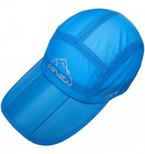Sun Hats UPF50+ Protect Sun Hat Unisex Outdoor Quick Dry Collapsible Portable Cap - B1-royal Blue - C1183MZRRRA $15.34