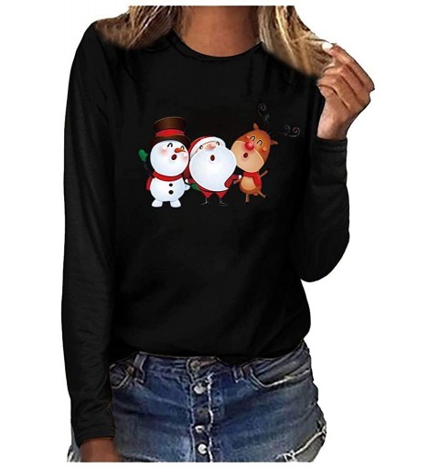 Skullies & Beanies Womens Christmas Snowman Pullover - H - C418AE7UR3N $18.15