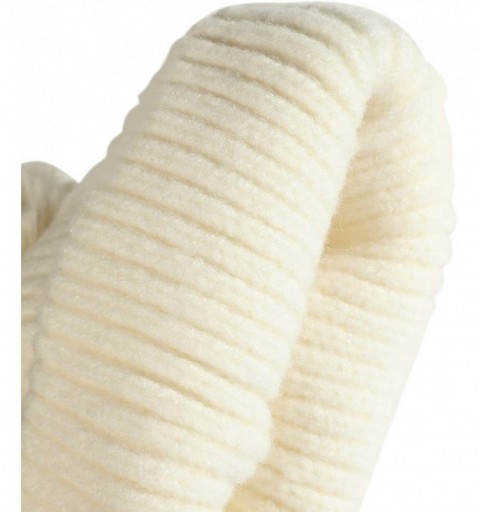 Skullies & Beanies Winter Beanie Knit Hat with Faux Fur Pom Pom Slouchy Soft Warm Stretch Cable Ski Cap for Women - C718XQD2Q...