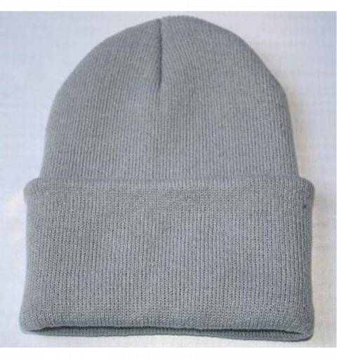Skullies & Beanies Unisex Slouchy Knitting Beanie Hip Hop Cap & Warm Winter Ski Hat - Gray - CJ187R73H6C $9.38