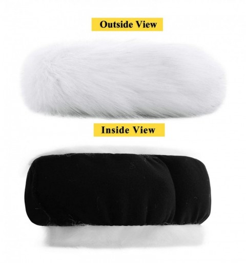 Cold Weather Headbands Women's Faux Fur Headband Winter Earwarmer Earmuff with Stretch-Beige Coffee - Beige Coffee - CF18L60R...