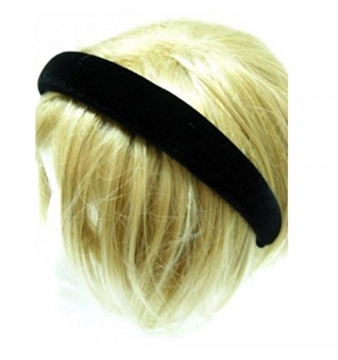 Headbands Black Velvet Feel Alice Hair Band Headband 2.5cm (1) Wide - C012IRWPZP9 $8.29