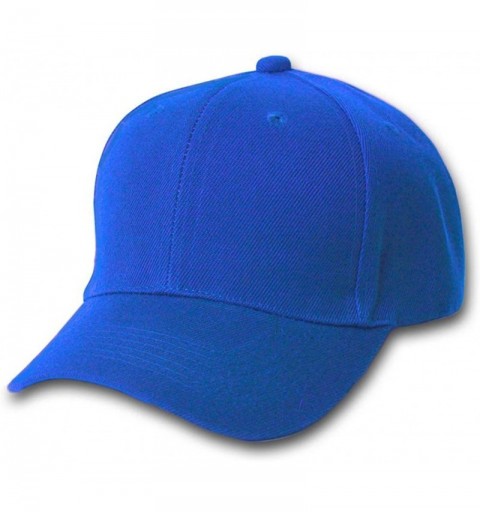 Baseball Caps Adjustable Baseball Structured Cap Hat - Royal Blue - CP111GLHUPH $10.80