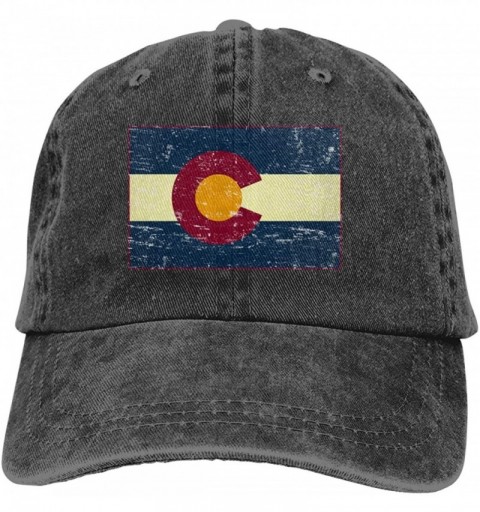 Baseball Caps Unite States Flag Map Shape Design Denim Fabric Baseball Hat Adjustable Jeans Cap - Colorado State 2 - C21976WQ...