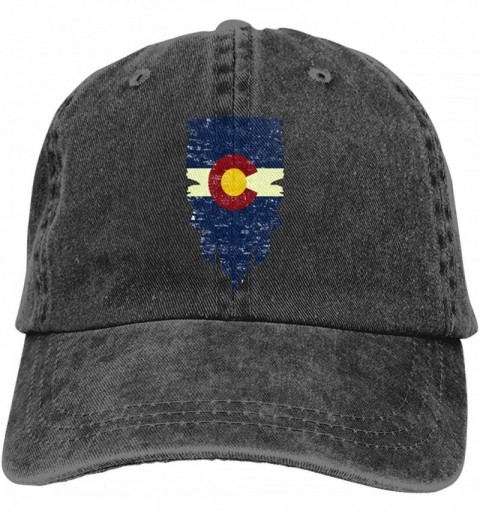 Baseball Caps Unite States Flag Map Shape Design Denim Fabric Baseball Hat Adjustable Jeans Cap - Colorado State 2 - C21976WQ...