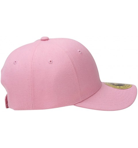 Baseball Caps Structured Hook & Loop Adjustable Hat - Pink - CI183KLZ3RX $8.52