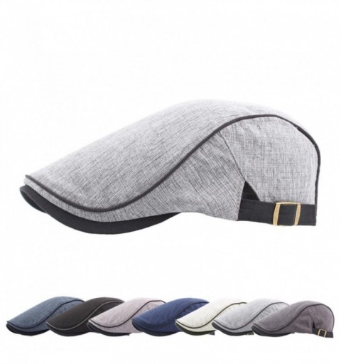 Newsboy Caps Beret Hat for Men-Outdoor Sun Visor Hat Unisex Adjustable Peaked Cap Newsboy Hat (Khaki) - Khaki - C618DULWH7A $...