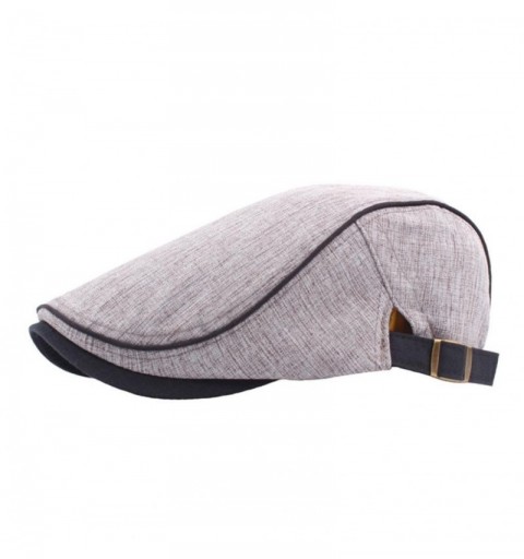Newsboy Caps Beret Hat for Men-Outdoor Sun Visor Hat Unisex Adjustable Peaked Cap Newsboy Hat (Khaki) - Khaki - C618DULWH7A $...