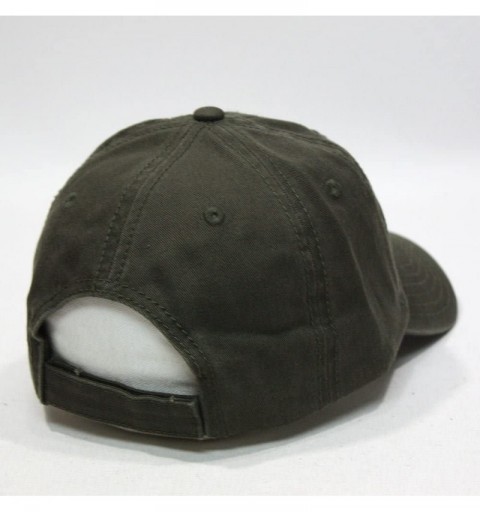 Baseball Caps Classic Washed Cotton Twill Low Profile Adjustable Baseball Cap - Cp Dark Olive Green - CM12MY7U96G $11.83