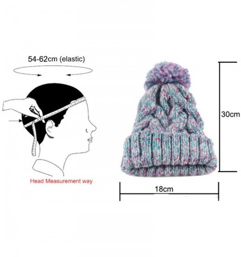 Skullies & Beanies Women Warm Winter Knit Ski Beanie Skull Slouchy Cap Hat - Dark Green - C6188OC78WO $9.54