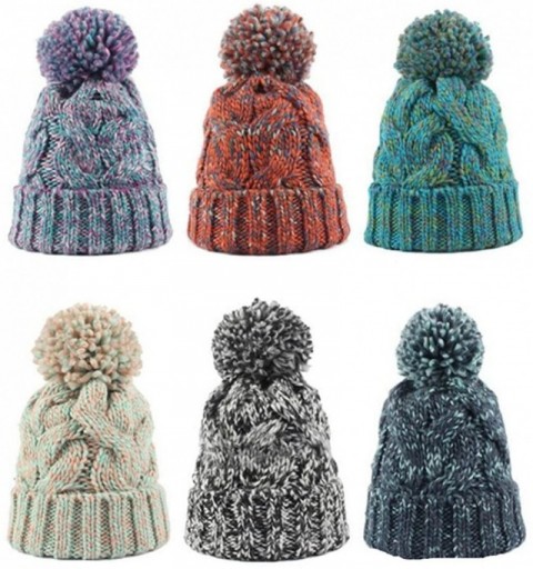 Skullies & Beanies Women Warm Winter Knit Ski Beanie Skull Slouchy Cap Hat - Dark Green - C6188OC78WO $9.54
