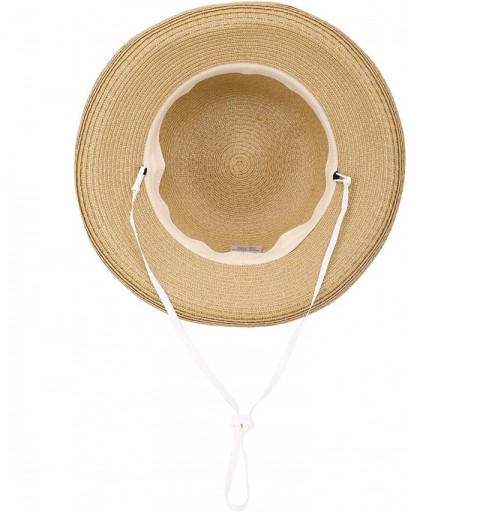 Sun Hats Womens Foldable UPF 50+ Structured Curved Wide Brim Bucket Straw Sun Hat - A_brown - CH180YWXMM5 $18.97