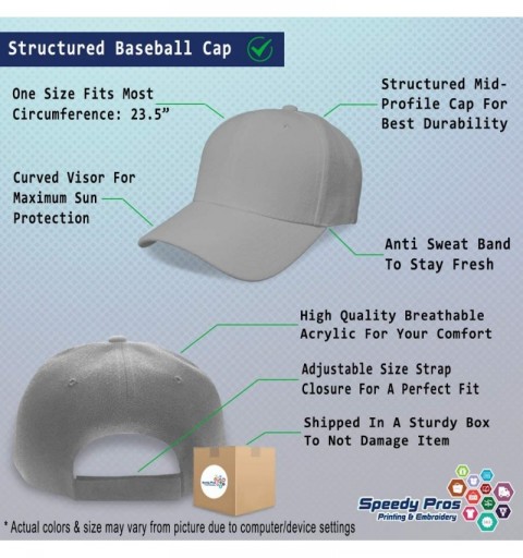 Baseball Caps Custom Baseball Cap Train Embroidery Dad Hats for Men & Women Strap Closure 1 Size - Gray - CS18Y2UZR8M $14.51