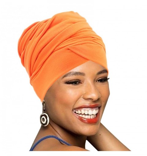 Headbands Easy Wearing African Head Wrap-Long Scarf Turban Shawl Hair Bohemian Headwrap - 01-Colour34 - C718YE7WLQH $15.61