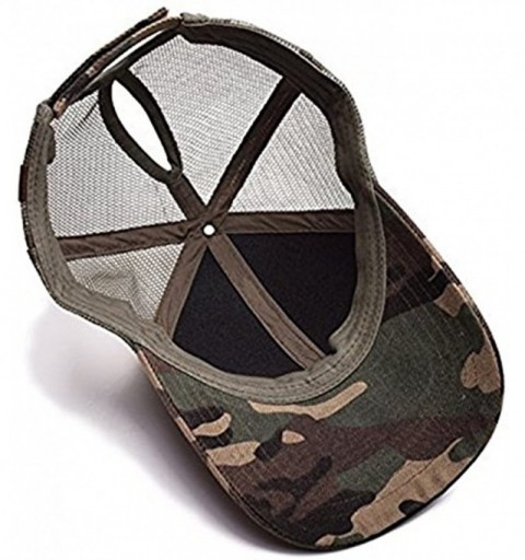 Baseball Caps Ponytail Cap Messy Trucker Adjustable Visor Baseball Cap Hat Unisex - Camouflage - CA18DYW3R6U $12.55