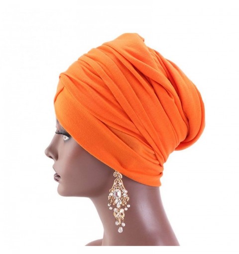 Headbands Easy Wearing African Head Wrap-Long Scarf Turban Shawl Hair Bohemian Headwrap - 01-Colour34 - C718YE7WLQH $15.61
