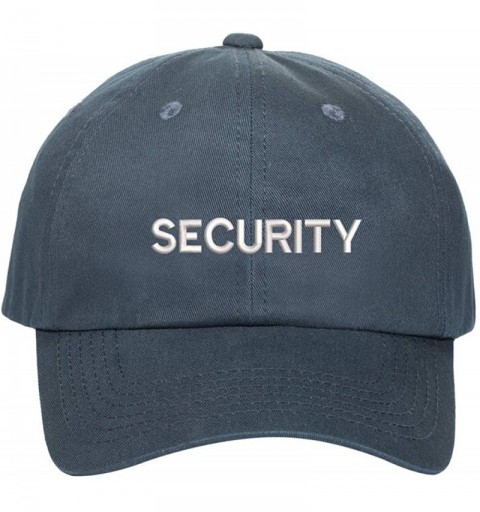 Baseball Caps Security Text Embroidered Low Profile Soft Crown Unisex Baseball Dad Hat - Vc300_navy - CF18RYNKH62 $18.32