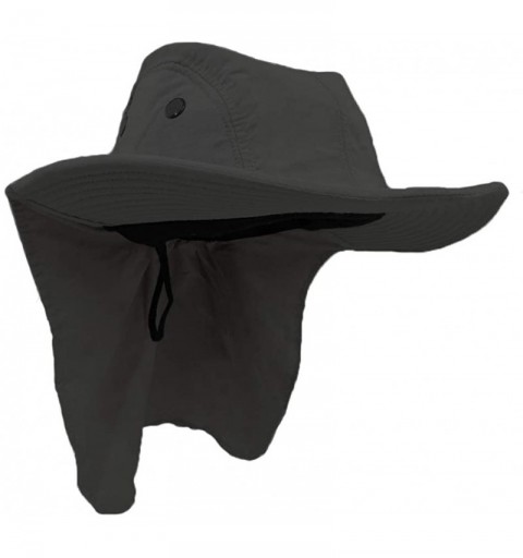 Sun Hats Dark Gray Outdoor Sun Flap Hat - CS11KT8C86J $12.42