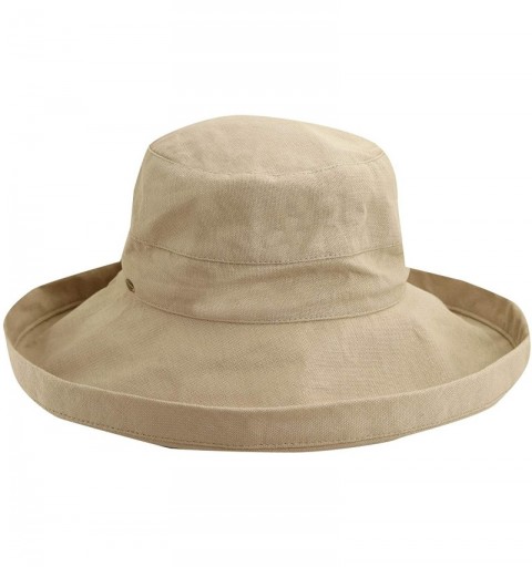 Sun Hats Women's Medium Brim Cotton Hat - Taupe - C111DTWCOHZ $32.10