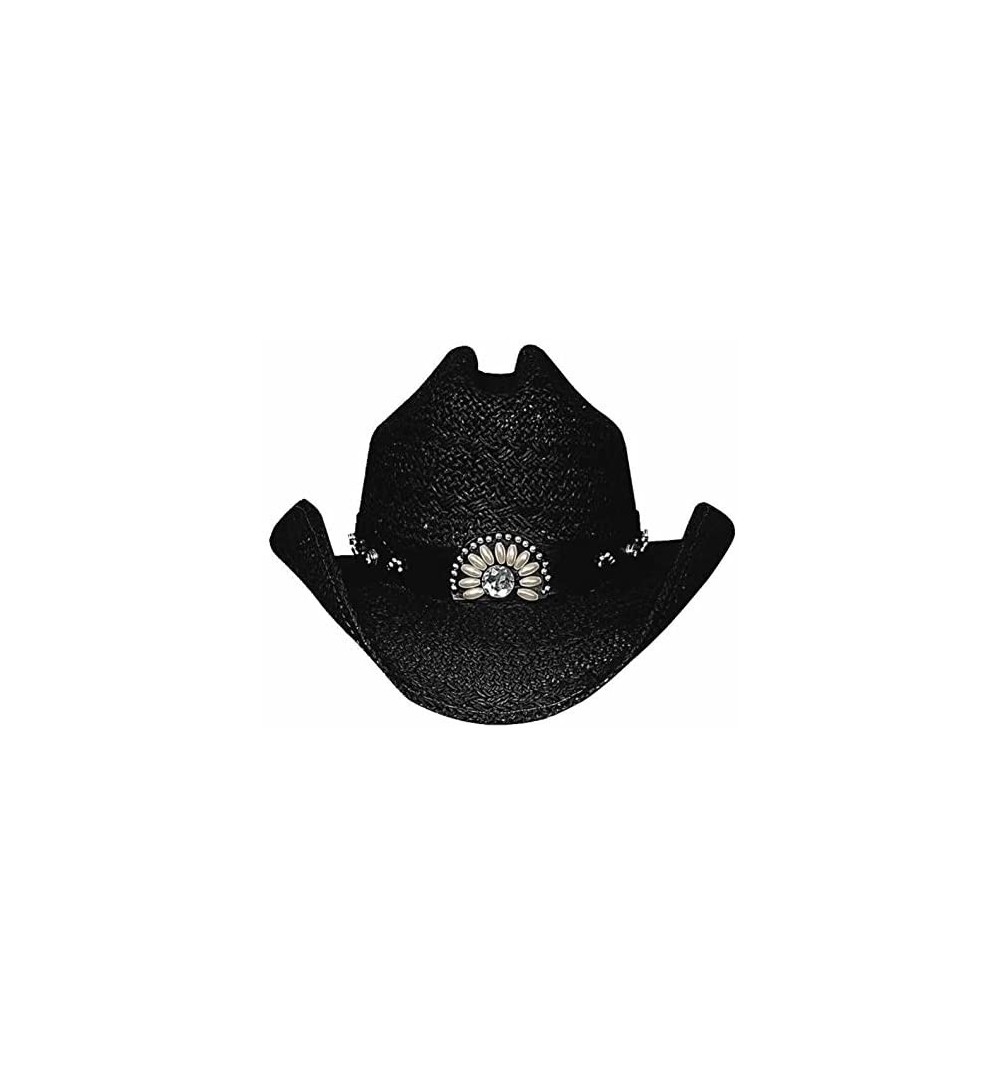 Cowboy Hats Hats Itchygoonie Straw Western Cowboy Hat 2223BL - CQ116PAZ6G3 $36.27