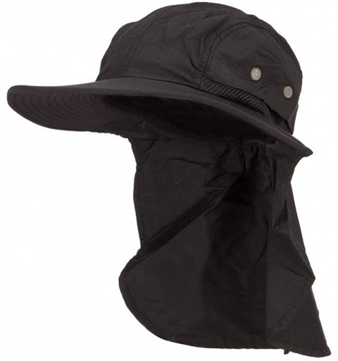 Sun Hats Mesh Sun Protection Flap Hat - Black - C718KELXCQ4 $45.60