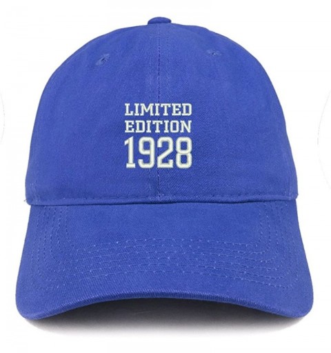 Baseball Caps Limited Edition 1928 Embroidered Birthday Gift Brushed Cotton Cap - Royal - CB18CO5H9RT $21.14