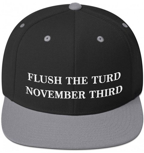 Baseball Caps Flush The Turd November Third Hat (Embroidered Wool Blend Cap) Anti Donald Trump - Black/ Silver - CU18XOT9UMA ...