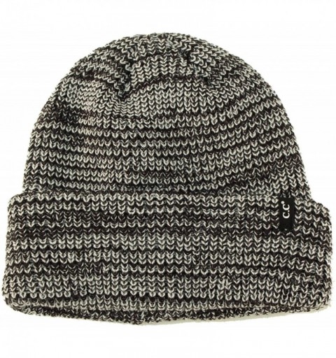 Skullies & Beanies Men's Winter Classic Soft Knit Stretchy Warm Beanie Skully Ski Hat Cap - Marled Black - C318I8TSACO $7.91