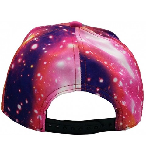 Skullies & Beanies Galaxy Space Sky Snapback Pair Fashion Embroidered Snapback Caps Adjust Hat - Orange & Purple - CG182ZTOXQ...