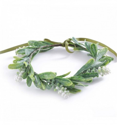 Headbands Greek Headpiece Bridal Leaf Crown Green Halo Bohemian Headpiece Grecian Wedding - Berry - CY18S4I39O7 $11.18