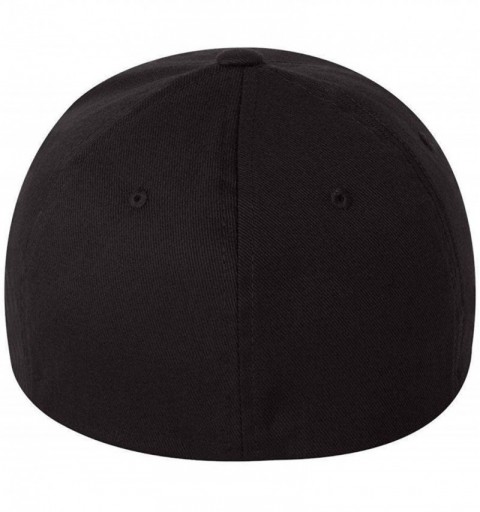 Baseball Caps Custom Embroidery Hat Flexfit 6277 Personalized Text Embroidered Fitted Size Cap - Black - C3180ULN06W $16.36